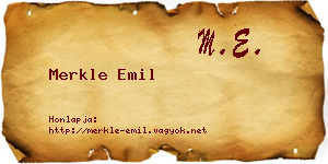 Merkle Emil névjegykártya